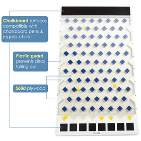 Peleya chalkboard surfaces are customizable for clear prize labeling