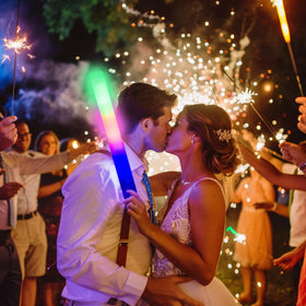Pelreame neon glow sticks brighten weddings and celebrations.