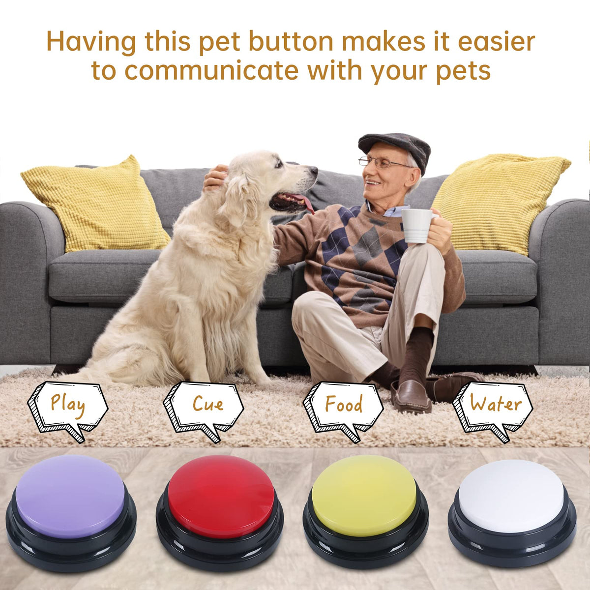 PELTEFLU Voice Button color options display for personalized training setups