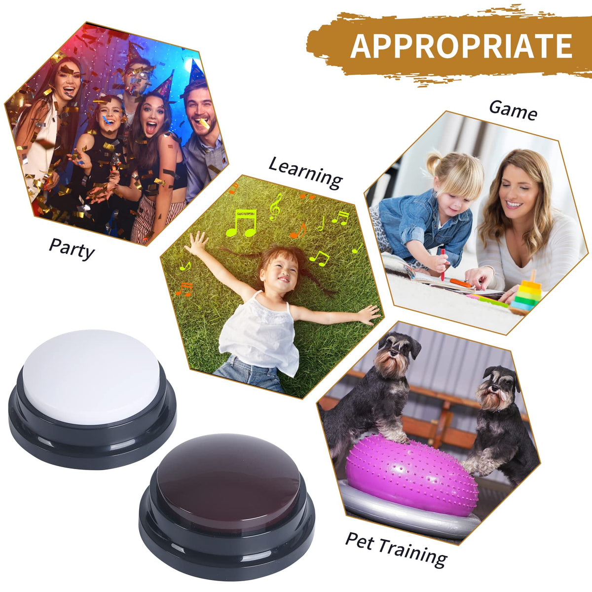 PELTEFLU Voice Button side angle highlighting compact, portable design
