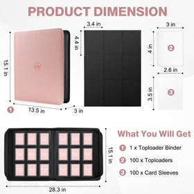 Pemocyny Toploader Binder includes 100 top loaders for immediate protection.