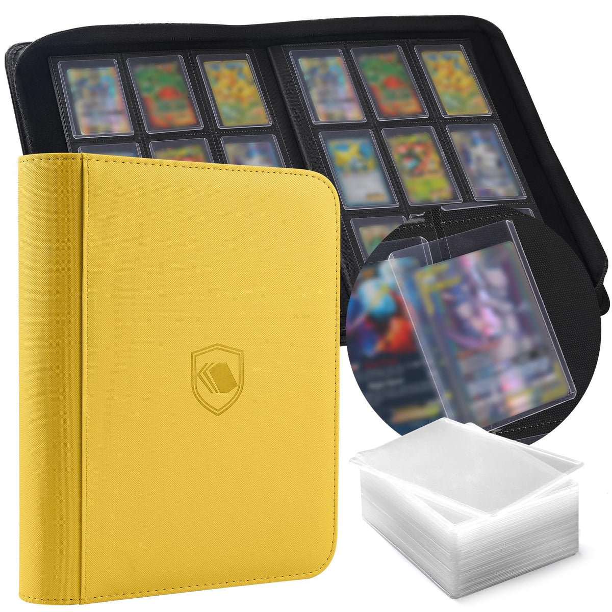 Pemocyny Toploader Binder roomy 360-slot design for organized card storage.