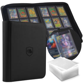 Pemocyny top loader binder with 360-slot capacity for organized card storage.