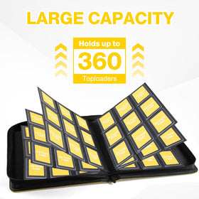 Pemocyny 3x4 top loaders fit snugly in this binder for easy viewing.
