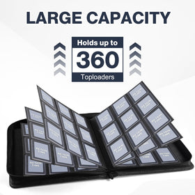Pemocyny binder fits 3x4 toploaders for snug storage.