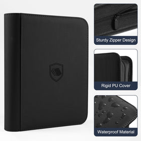 Pemocyny 9-pocket PU cover provides secure, quick access to cards.