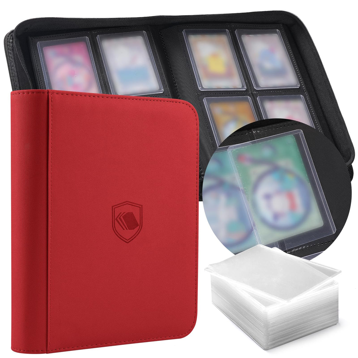Pemocyny 360-slot binder demonstrates ample capacity for organized card storage.
