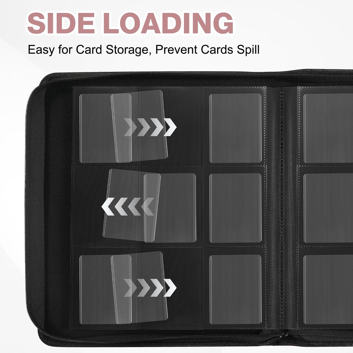 Pemocyny Toploader Binder supports travel and event storage for sports and TCG cards.