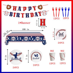 PEMOTYST baseball dinner plates offer sturdy, kid-friendly dining at celebrations
