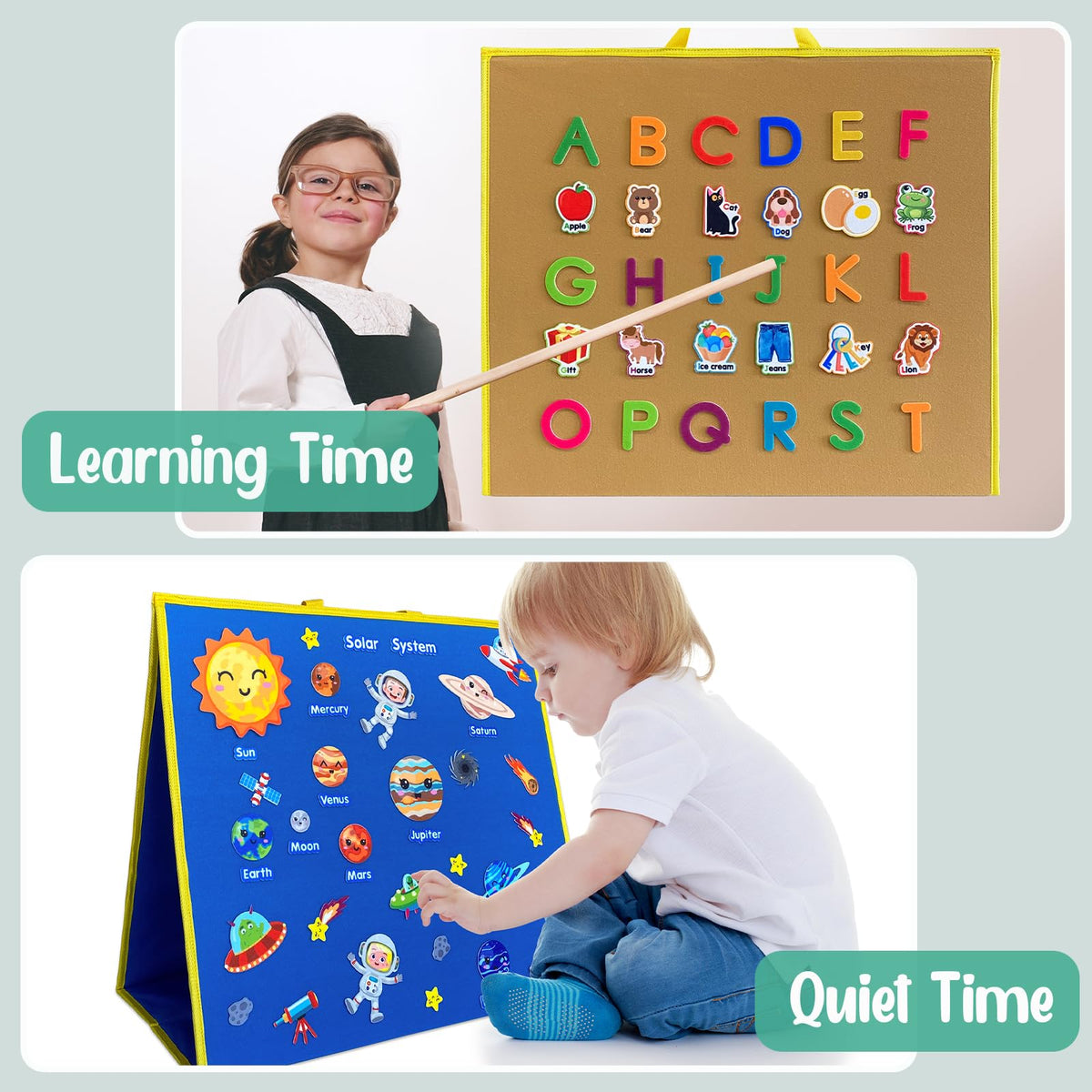 PENGFULL blue-beige velvet surface highlights felt pieces with clear contrast.