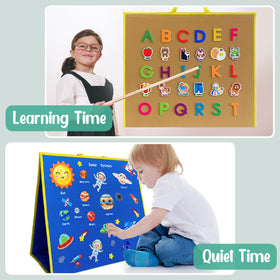 PENGFULL blue-beige velvet surface highlights felt pieces with clear contrast.