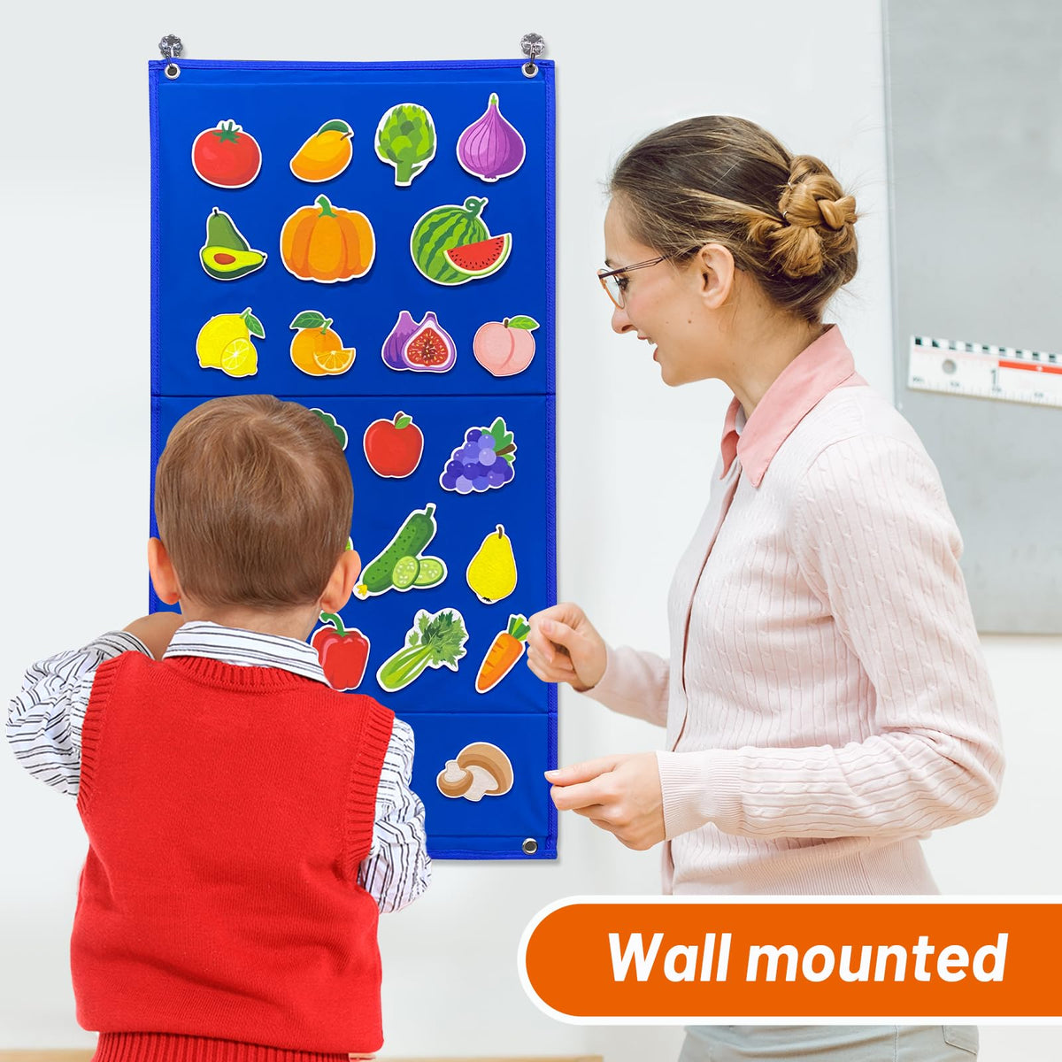 PENGFULL Felt Flannel Board wall-mount use for classroom displays.