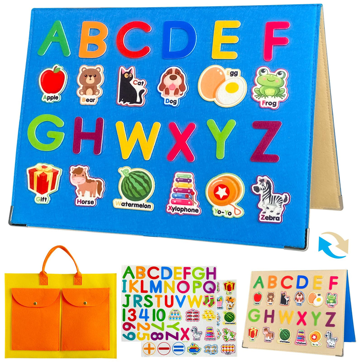 PengFULL foldable felt flannel board setup for versatile home or classroom storytelling.
