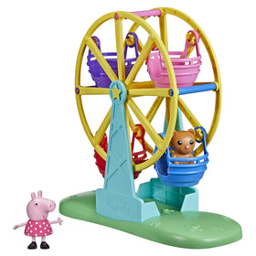 Peppa Pig Adventures Ferris Wheel Playset with colorful baskets for imaginative play.