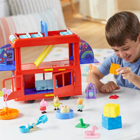 Jukebox with balloons accessory boosts party scene creativity for Peppa Pig play.