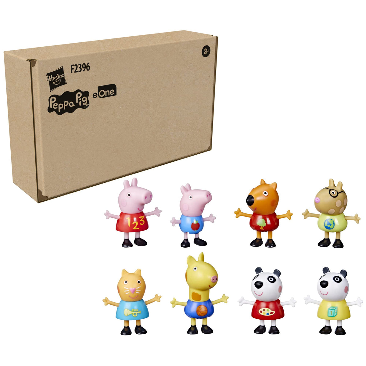 Peppa Pig Candy Cat figure supports classroom-themed roleplay.