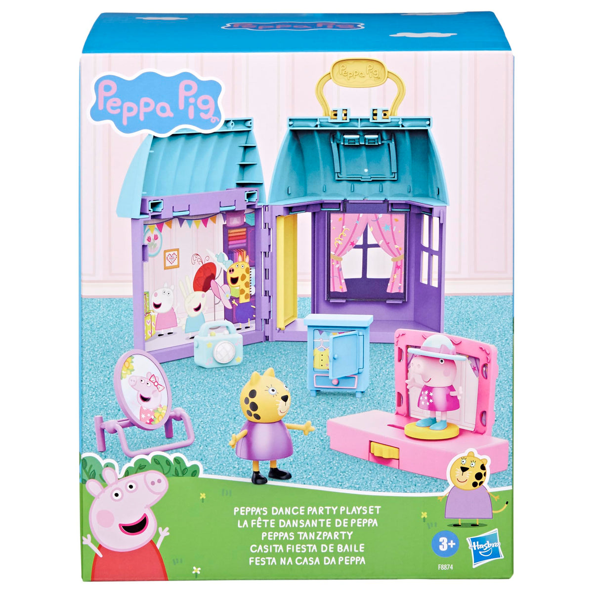 Peppa Pig dressmaker shop interior with Ms. Leopard invites stylish storytelling and dressing up