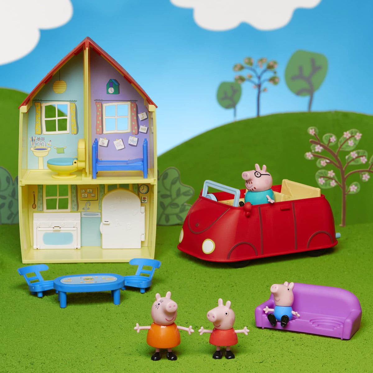 Four Peppa Pig figures included for family roleplay and sharing