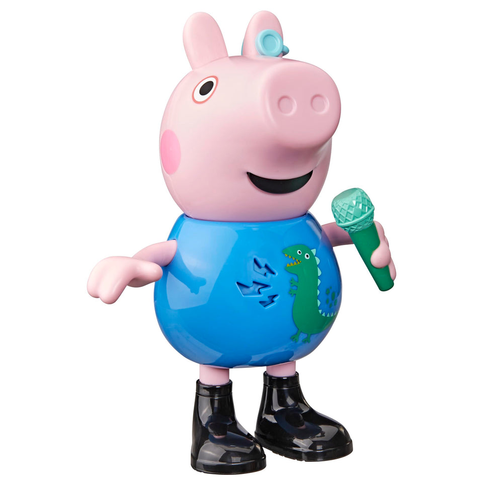 Peppa Pig George 8-inch figure for imaginative play with talking and singing.