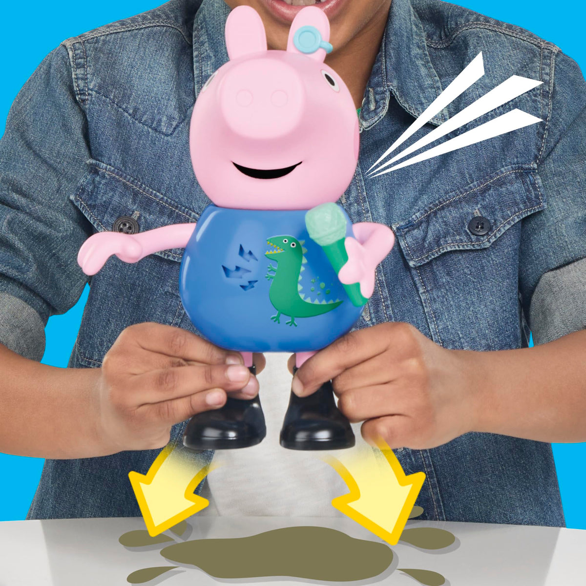 Peppa Pig George laughs and tells jokes for kids.