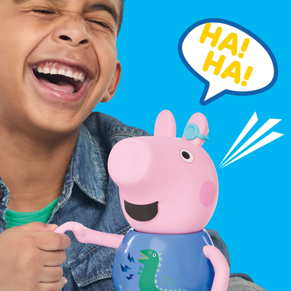 Peppa Pig George muddy puddle sounds enhance playtime.