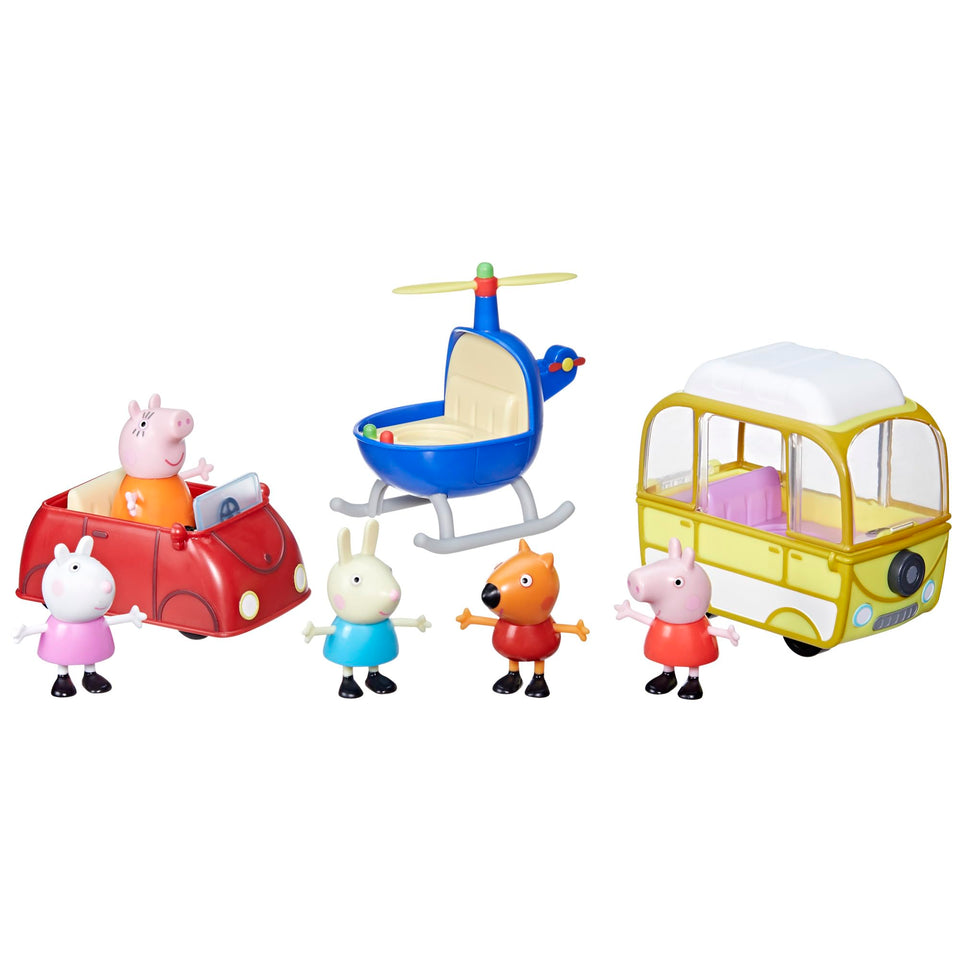 Peppa Pig little vehicle playset helicopter, promotes imaginative storytelling and portable fun.