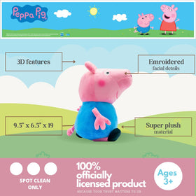 Official Peppa Pig George cuddle pillow, perfect for naptime comfort and companionship.