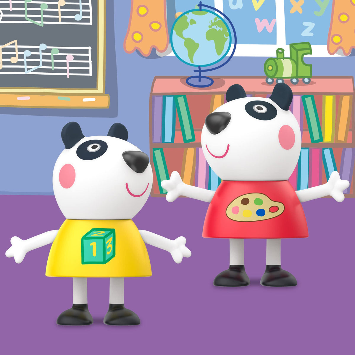 Peppa Pig Peggi Panda figure designed for art projects.