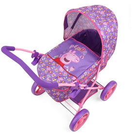 Foldable Peppa Pig pram design for easy storage between play sessions