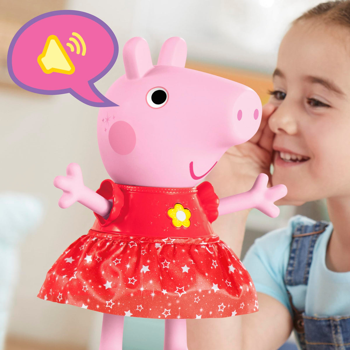 Peppa Pig reacts to claps and sounds for interactive play