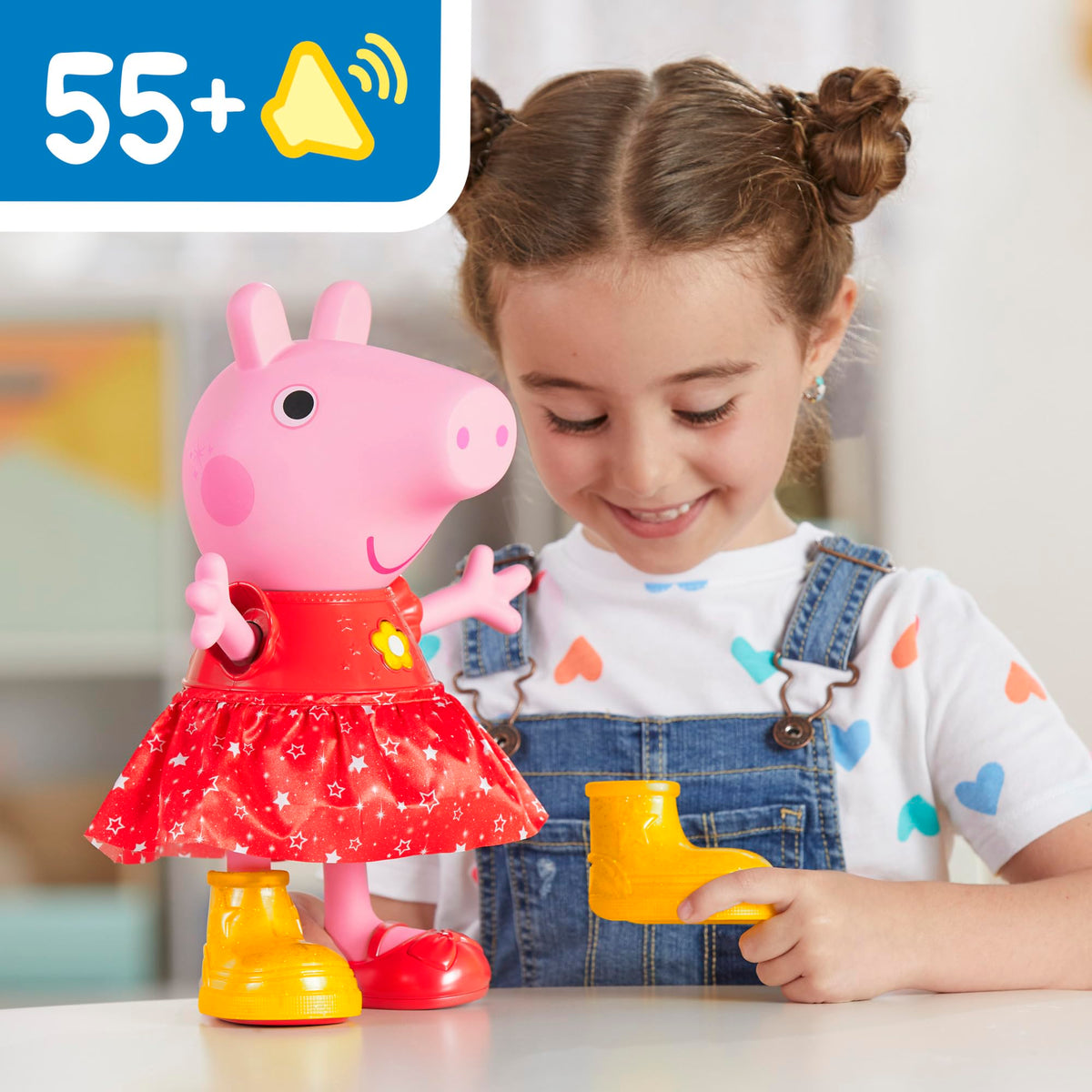 Peppa Pig removable yellow wellies enable switch to Muddy Puddles mode