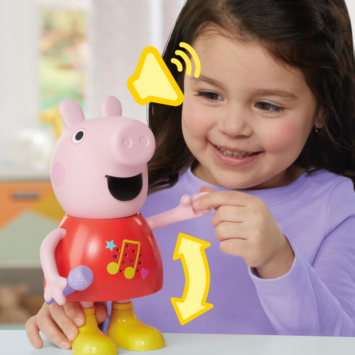Peppa Pig Talk & Sing Peppa Doll four songs for sing-along fun.