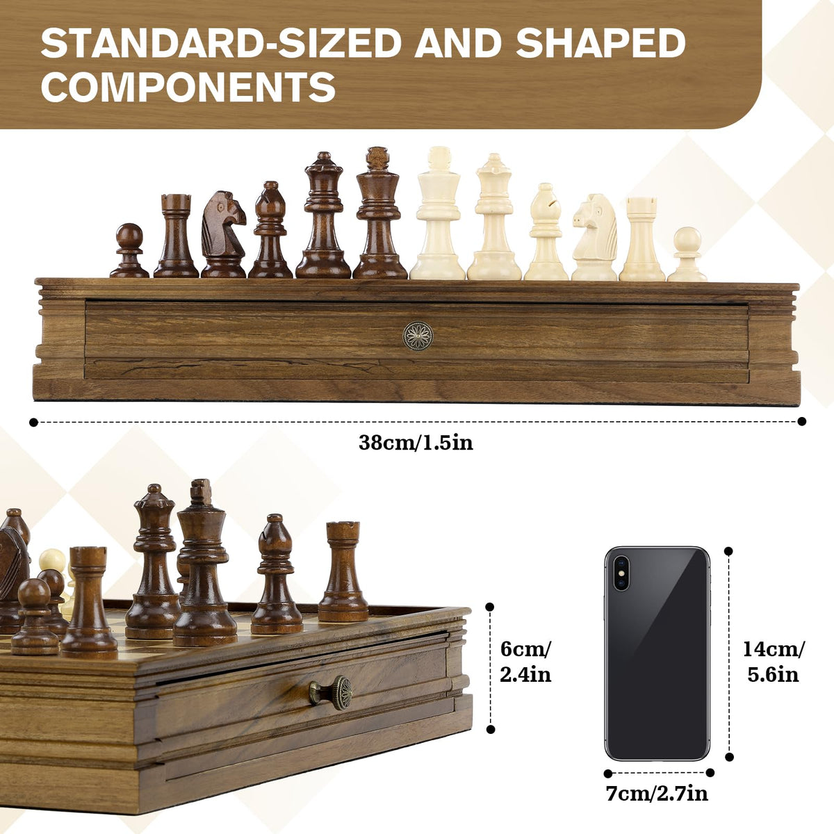 Peradix includes two extra queens for expanded game options and flexibility.