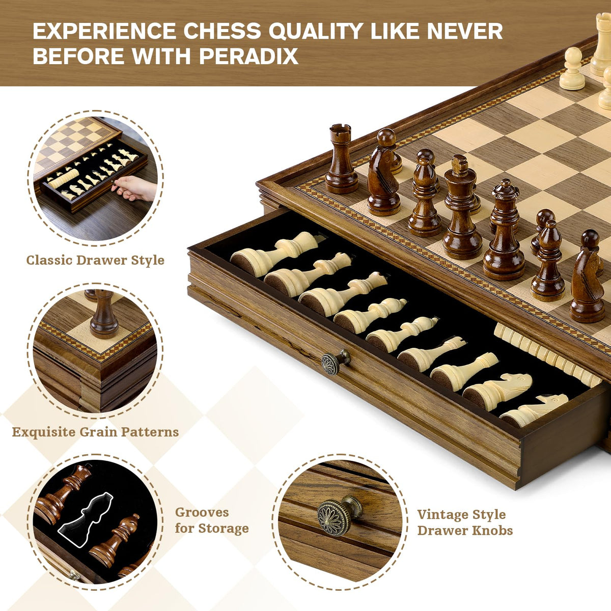 Peradix 15-inch wooden board blends traditional craft with modern portability.