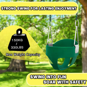 Perantlb heavy swing seat supports older kids for versatile use.