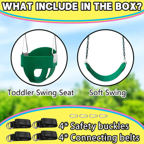 Perantlb outdoor swing with four hanging straps for secure installation.