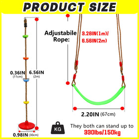 Perantlb red disc swing seat with sturdy design for kids