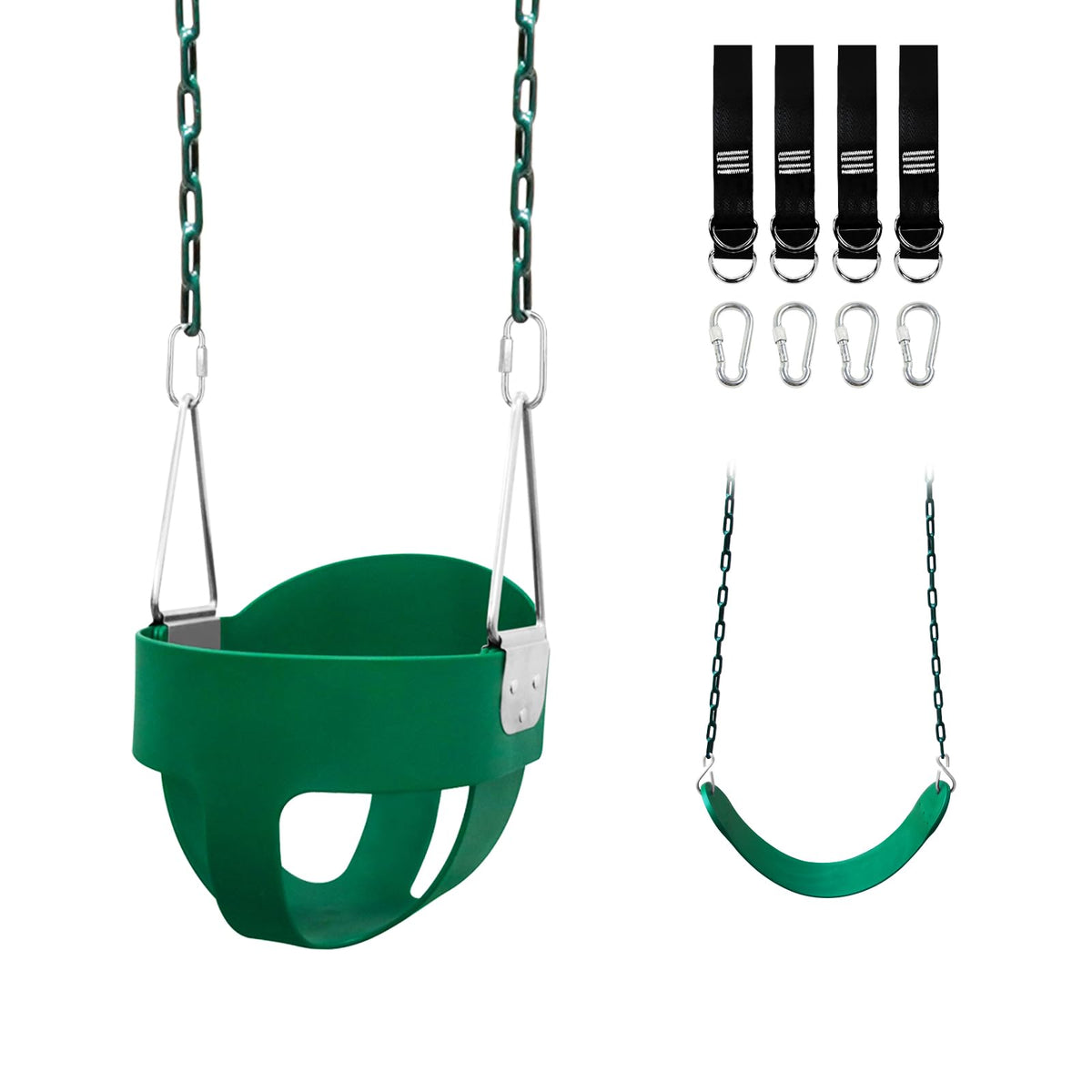 Perantlb toddler outdoor swing with high back bucket seat for safe, supported play.