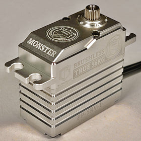 Perfect Pass Monster 56KG waterproof servo, front view, high torque for RC cars.