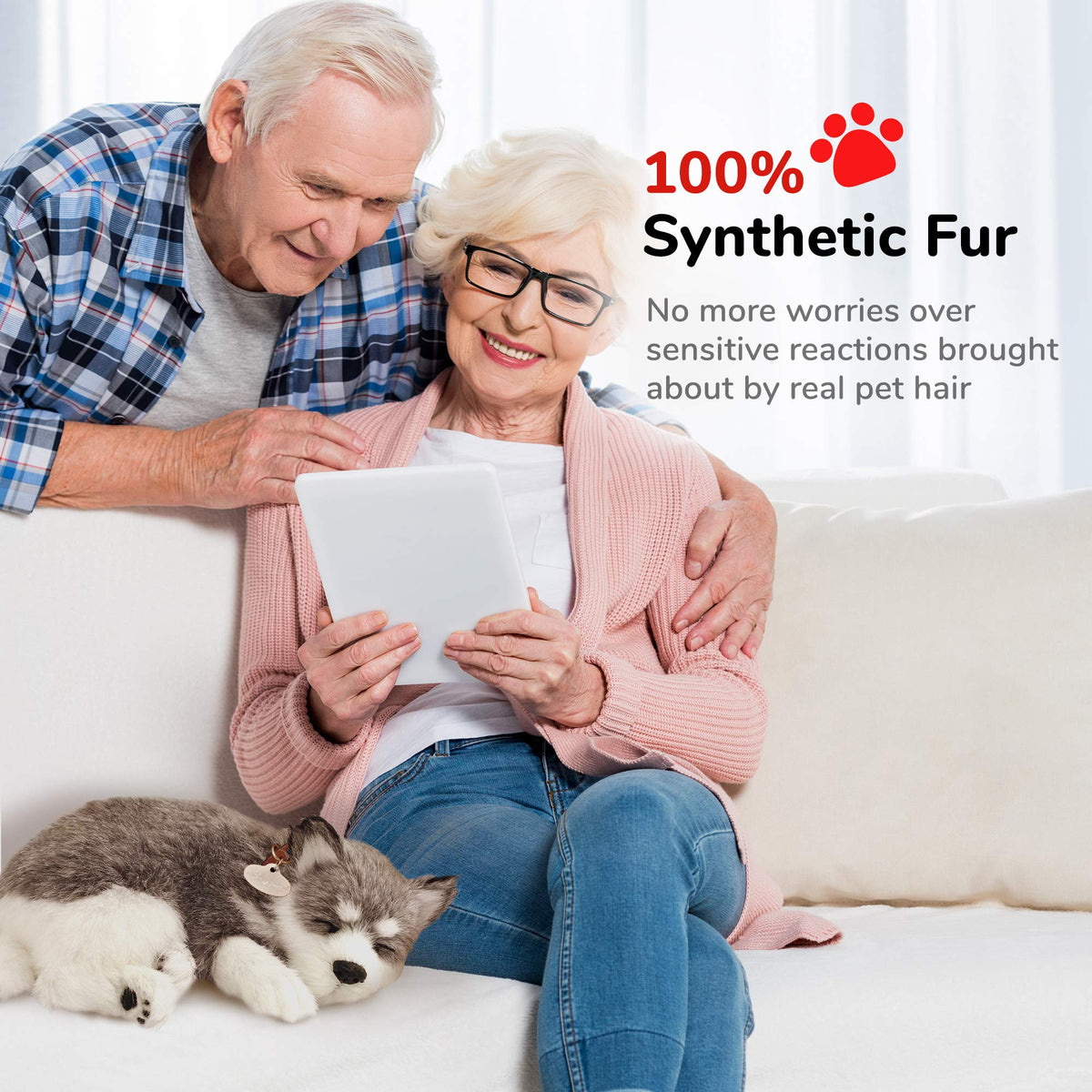 Perfect Petzzz Alaskan Husky two-month breathing duration supports extended, maintenance-free play.