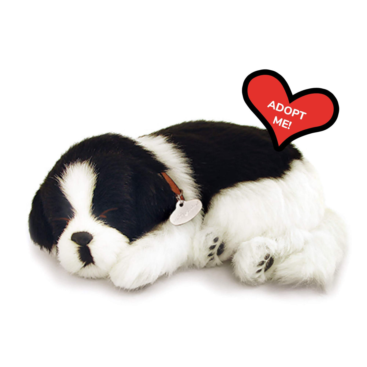 Perfect Petzzz Border Collie front view shows lifelike fur for cozy companionship