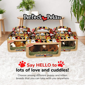 Perfect Petzzz Chocolate Lab kid-friendly toy for ages 3 and up.