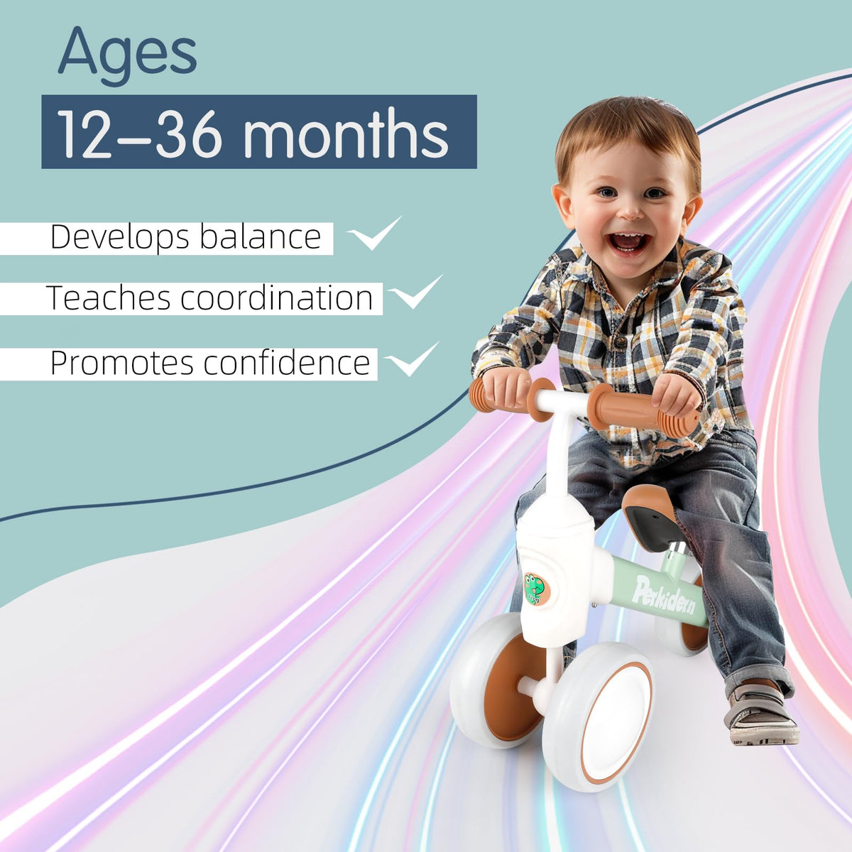 PerKidern adjustable-seat balance bike fits growing toddlers for longer use