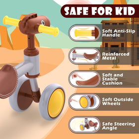 PerKidern ergonomic cushioned saddle detail improves comfort during play