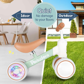 PerKidern EVA tires offer non-slip, quiet rides on multiple surfaces
