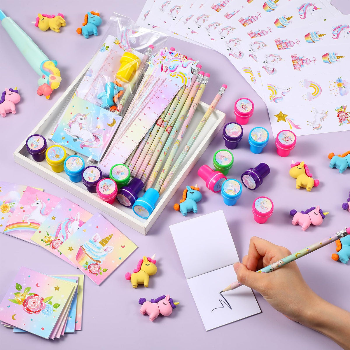 PerKoop unicorn erasers provide cute desk supplies for kids.