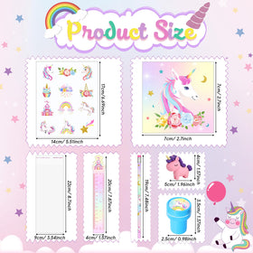 PerKoop unicorn stickers decorate goody bags and crafts beautifully.
