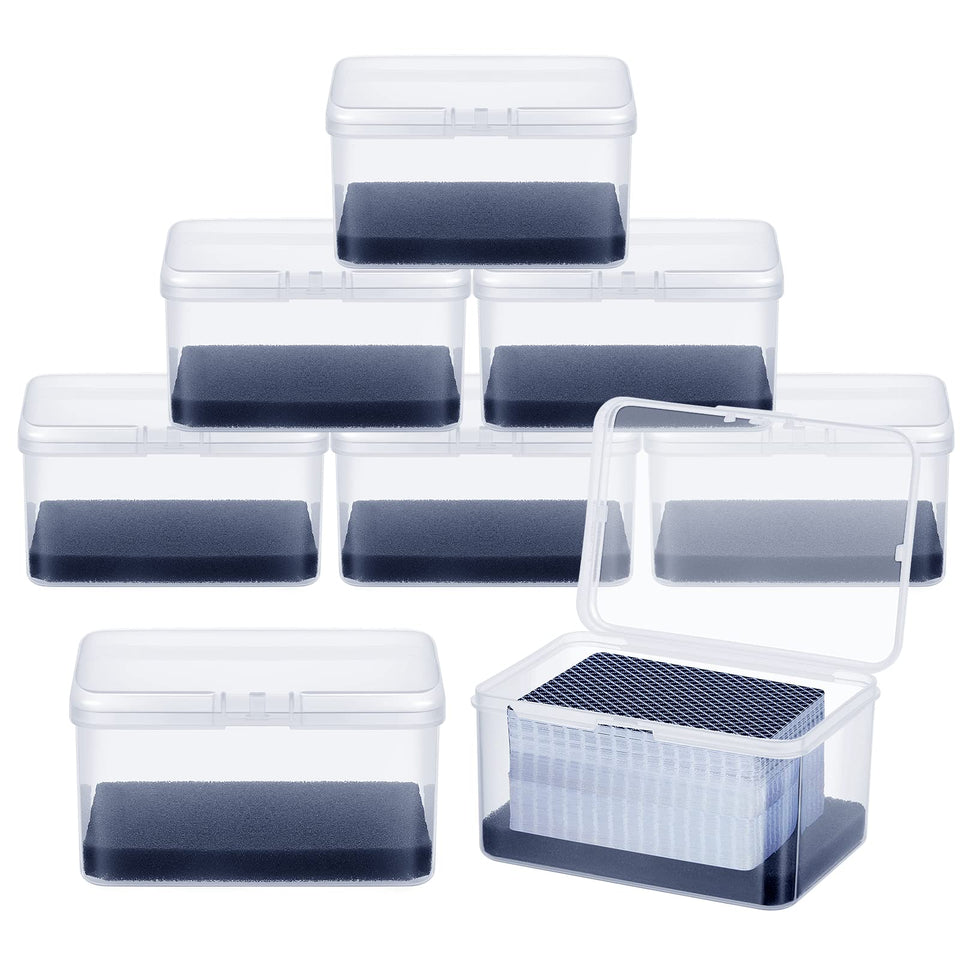 PerKoop 8-pcs card cases in clear plastic for organized storage