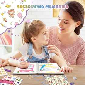 PERRYHOME DIY Journal Kit stickers and stamps ready for decorative pages.