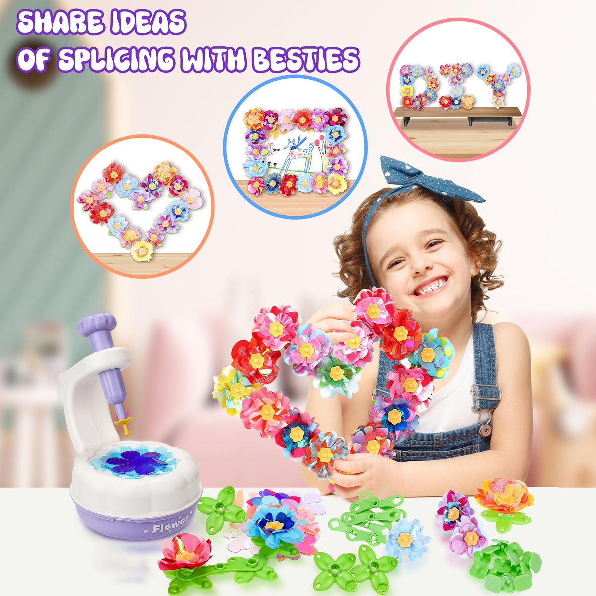 PERRYHOME flower machine storage box doubles as a practical organizer during crafts.
